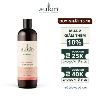 Dầu Gội Làm Phồng Tóc Sukin Haircare Volumising Shampoo 500ml