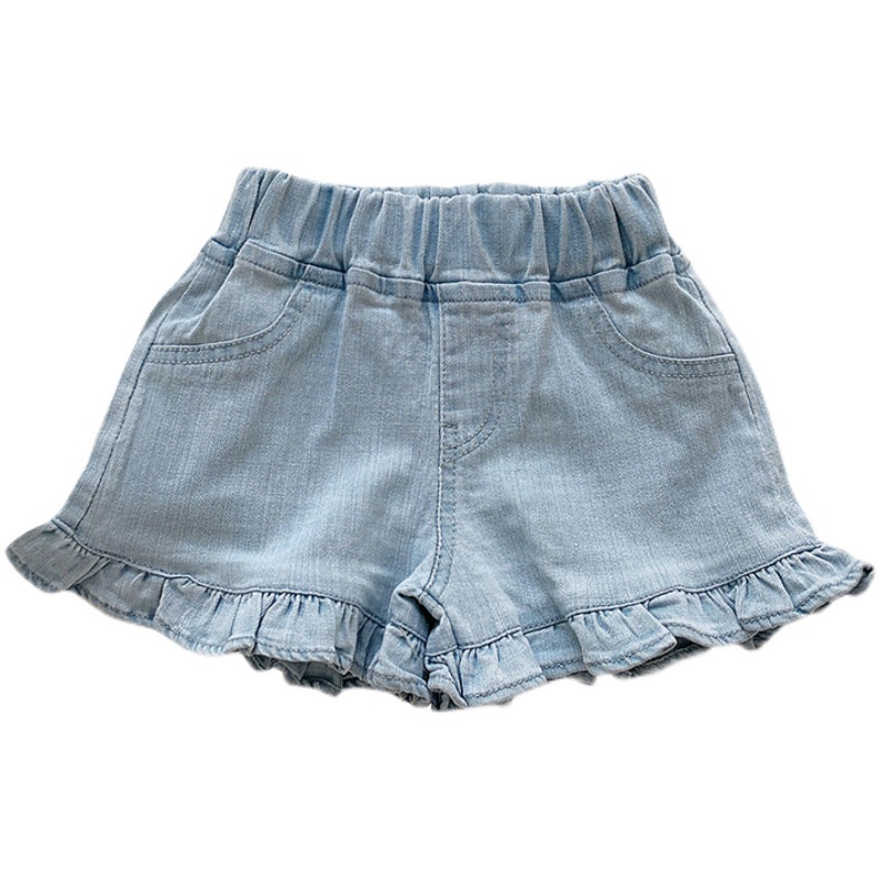 Quần Short Denim Thiết Kế Mới Thời Trang Mùa Hè 2022 Dành Cho Bé Gái