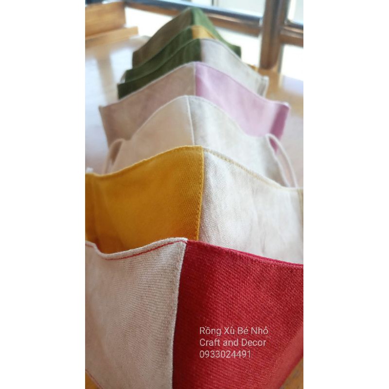 Combo khẩu trang linen hai màu- Linen facemask | BigBuy360 - bigbuy360.vn