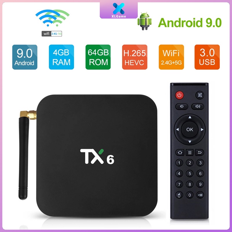 Hộp Tv Thông Minh Kết Nối Bluetooth 4k Tx6 Allwinner H6 Cho Android Top Box