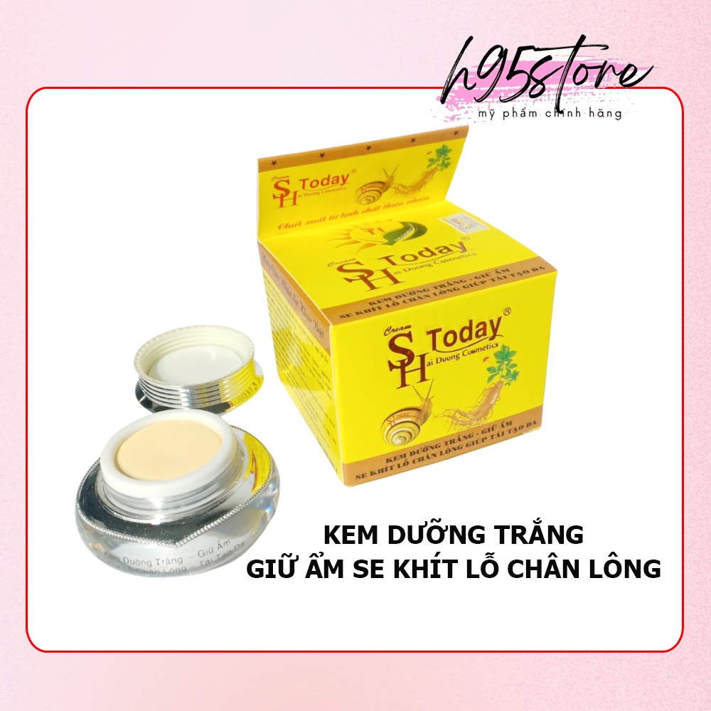 Kem SH Today ốc sên linh chi dưỡng trắng da mặt giữ ẩm tái tạo da chống lão hóa 25g