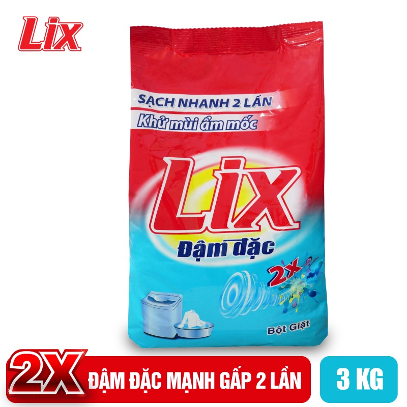 Bột giặt Lix Extra đậm đặc 3Kg (ED003)