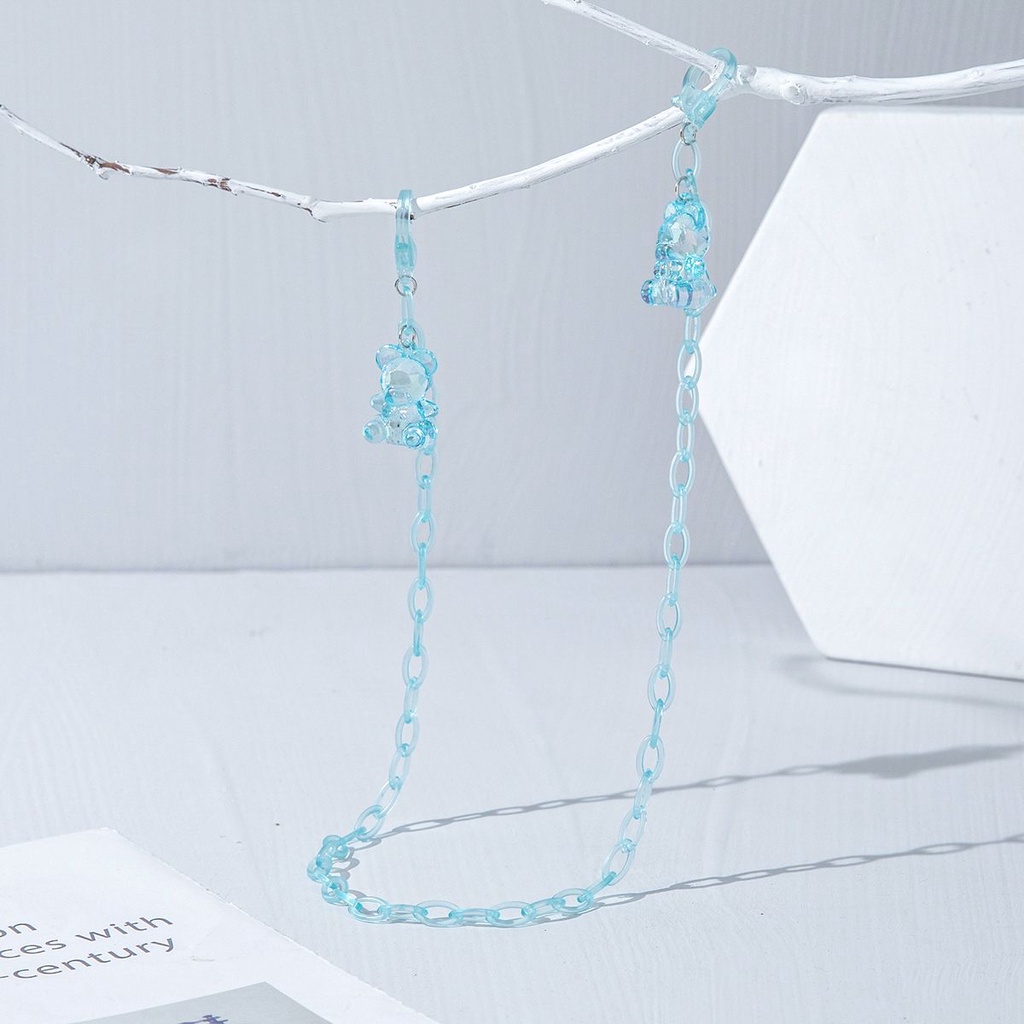 Dây đeo kính bằng acrylic trong suốt nhiều màu sắc thời trang cho nữ