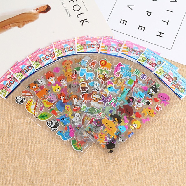 Quà tặng cho bé Sticker dán hoạt hình 3D nổi - Nhặt ngẫu nhiên
