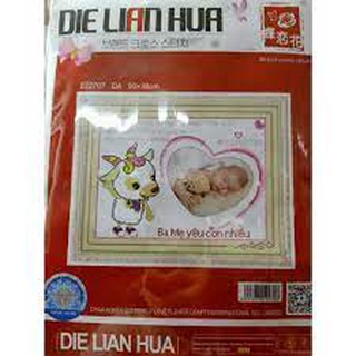 Tranh thêu chữ thập Con Giáp Dê 222707 chưa thêu