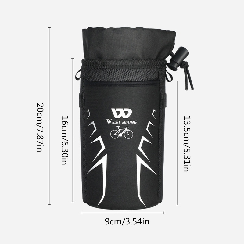QQ Túi Đựng Bình Nước Làm Mát Gắn Tay Lái Xe Đạp Chống Thấm Nước