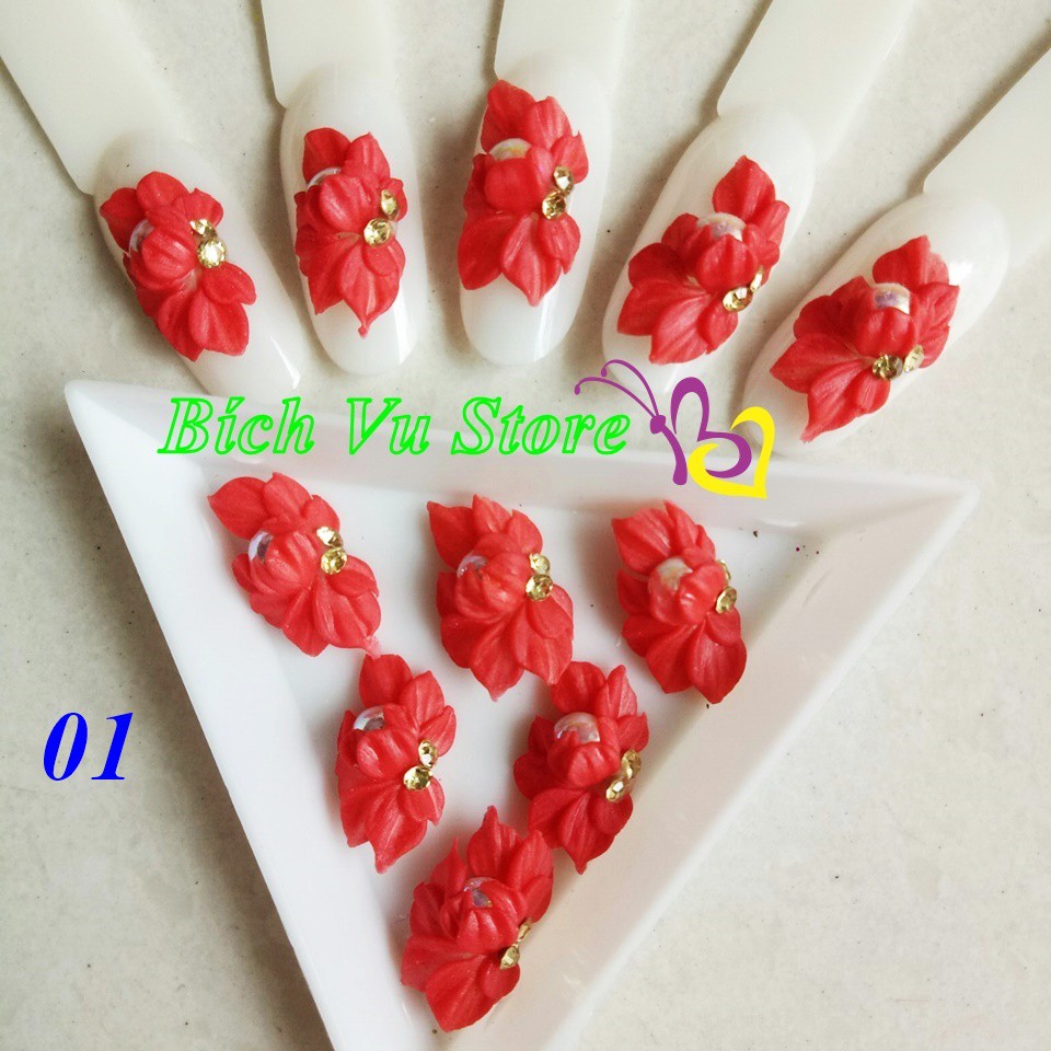 Hoa bột nỗi 4D, Fantasy 21k/cặp | Cúc gân | BigBuy360 - bigbuy360.vn