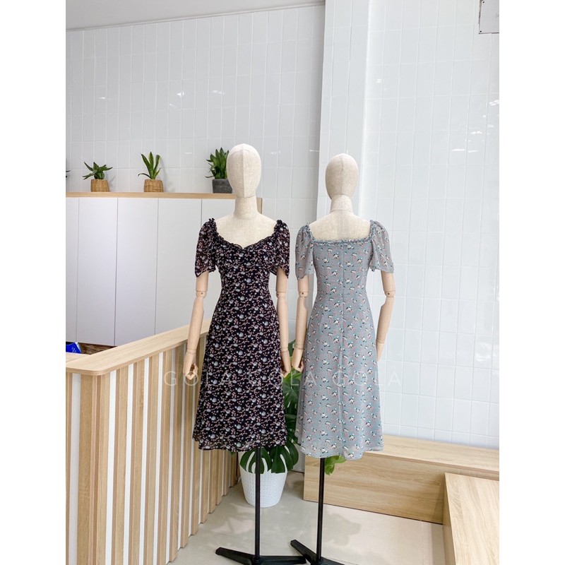 Đầm HERA - đầm hoa dáng midi