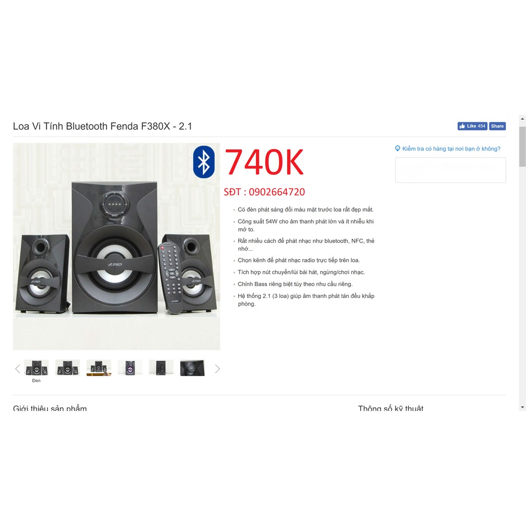 Loa Vi Tính Bluetooth Fenda F380X ( New Fullbox)