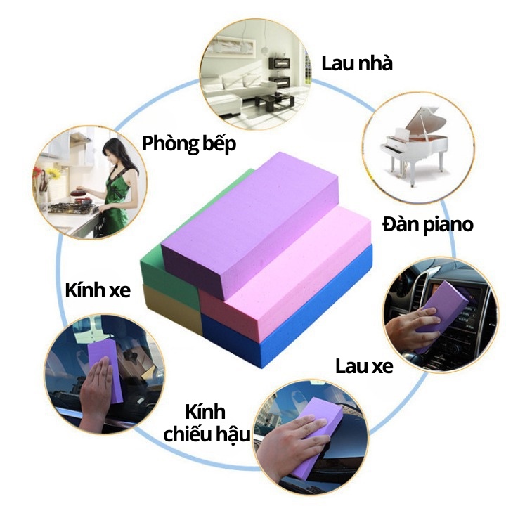 Bọt Biển Vuông PVA Siêu Thấm Đa Năng  Rửa Xe Ô Tô Và Gia Dụng Trangdiemxe 6 By-461