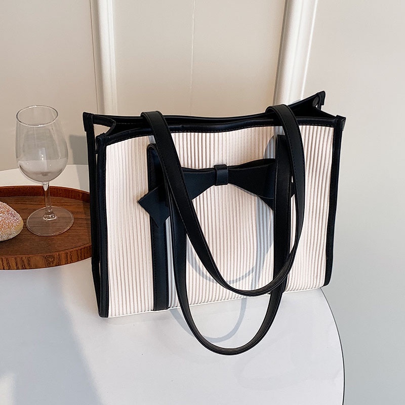 Túi đeo vai IELGY cỡ lớn đính nơ thời trang đơn giản cho nữ