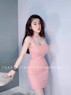 Đầm Body Hai Dây Bảng Lớn