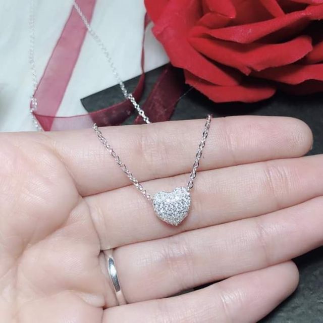 Dây chuyền mặt tim đá