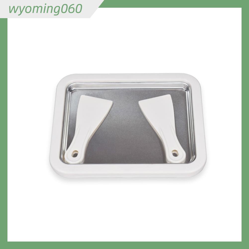 Máy làm sữa chua chiên mùa hè mini máy làm đá chiên nhỏ máy làm kem khay inox chiên【wyoming060】