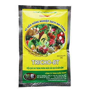 Phân Hữu Cơ Vi Sinh Đậm Đặc Tricho BT (Gói 100GR) , Phòng Ngừa Sâu Hại Và Nấm Nhờ Vi khuẩn Bt và Trichoderma