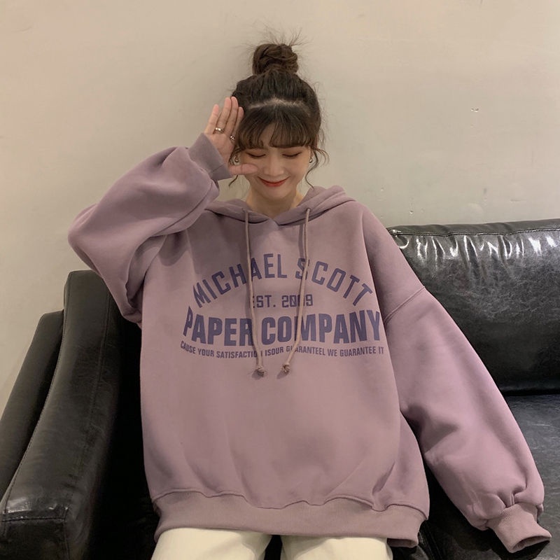 Áo Hoodie Nữ Tay Dài Dáng Rộng Thoải Mái Phong Cách Hàn Quốc Mới | BigBuy360 - bigbuy360.vn