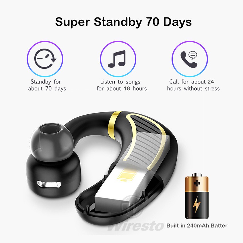 Tai Nghe Nhét Tai Không Dây Kết Nối Bluetooth Có Micro Phong Cách Thể Thao