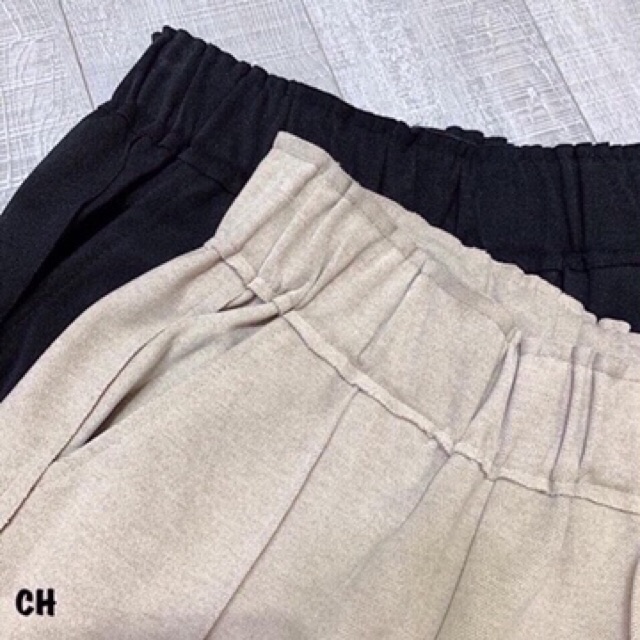 [Mã FAMAYWA giảm 10K đơn 50K] Quần baggy phối gân chât liệu umi dạ | BigBuy360 - bigbuy360.vn