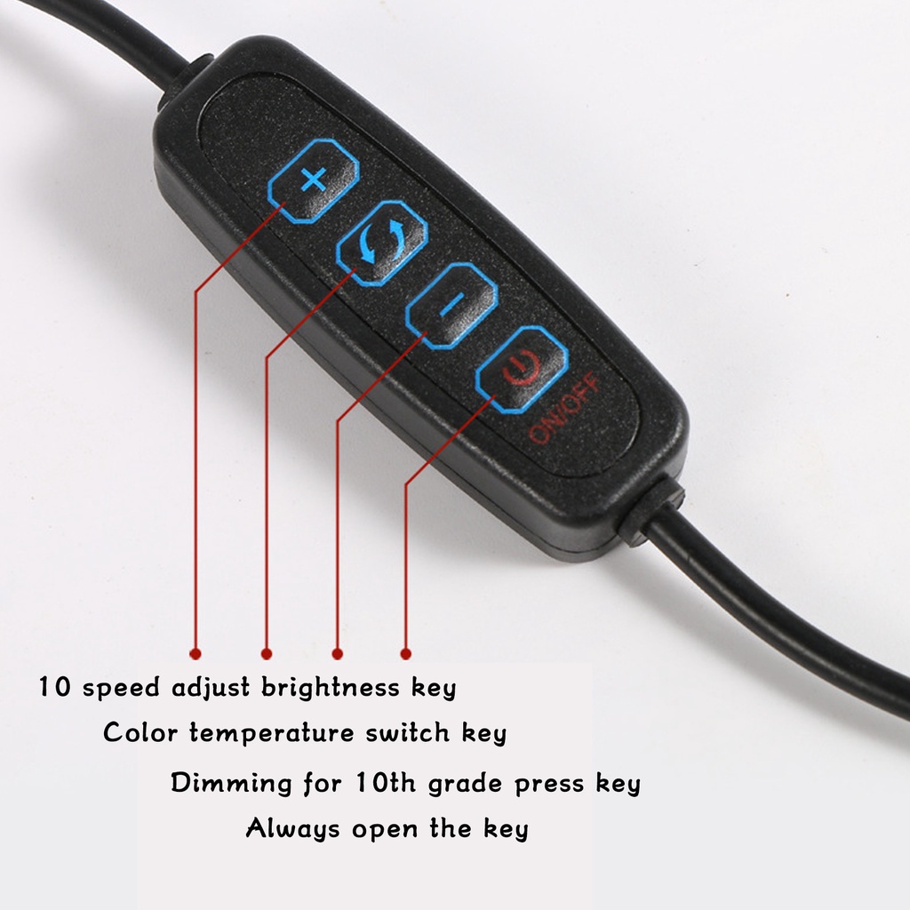 Hàng giao ngay Đèn cánh tay LED Có thể điều chỉnh Chăm sóc mắt Học sinh đọc Bàn có kẹp cho học tập / văn phòng / hình xăm