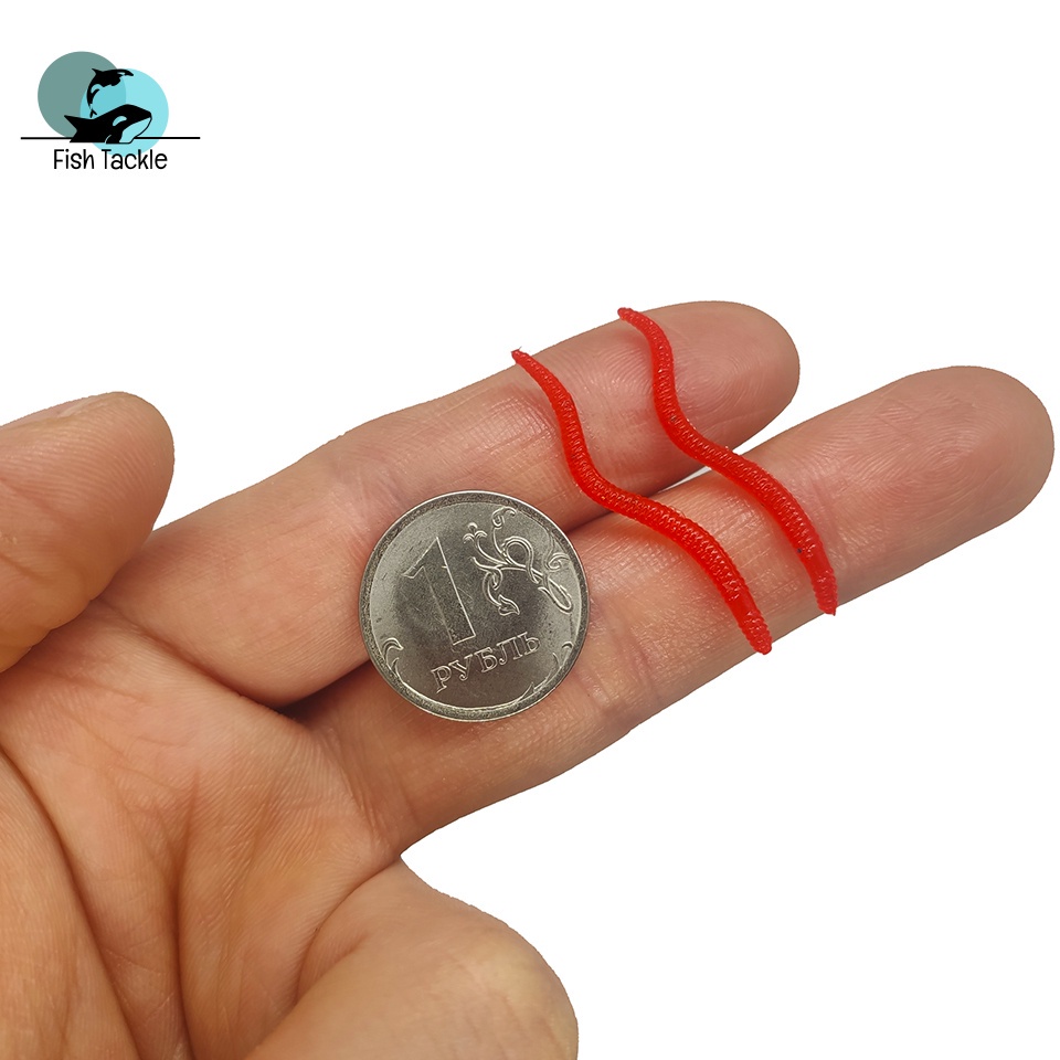 Set 20 Mồi Câu Cá Nhân Tạo Hình Sâu Mềm 35mm