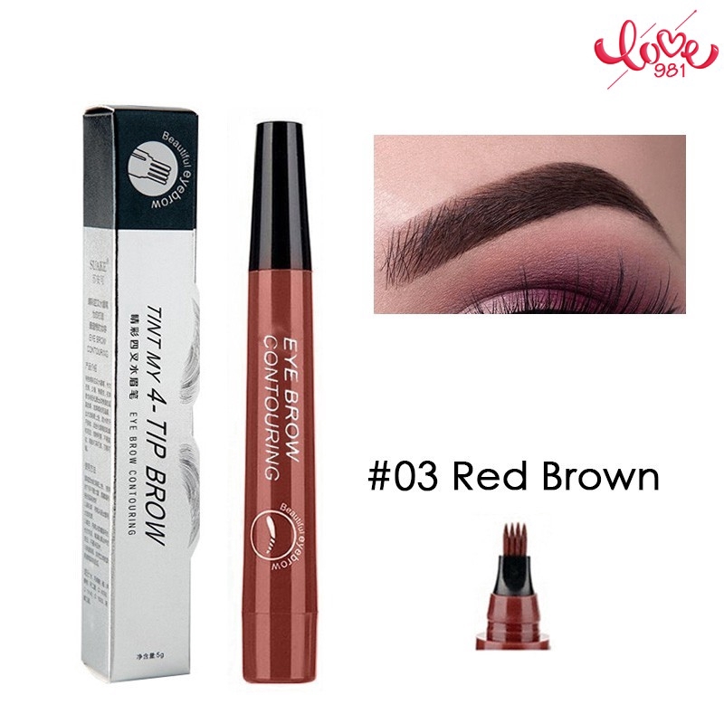 [Hàng mới về] Bút kẻ lông mày nước 4 ngòi 5 màu tùy chọn tự nhiên chống thấm nước | BigBuy360 - bigbuy360.vn