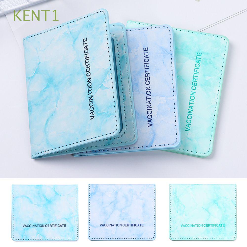 Bao Da PU Họa Tiết Vân Đá Cẩm Thạch KENT1 Đựng Hộ Chiếu/Thẻ Ngân Hàng Chống Nước Nhiều Màu Thời Trang Cho Unisex