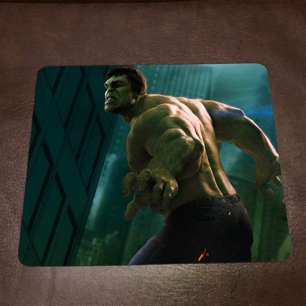 Lót chuột máy tính Marvel HULK - Mẫu 1 Mousepad cao su êm ái, nhận in theo yêu cầu