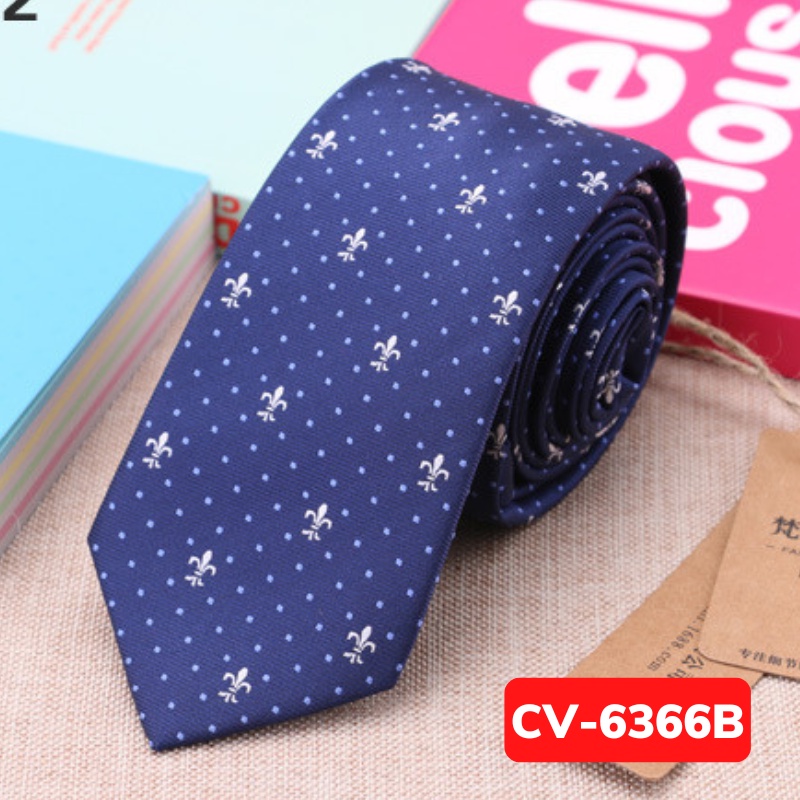 Cà vạt nam 6cm, Khăn cài túi áo vest cùng màu phong cách thời trang trẻ, dành cho chú rể, MC, dự tiệc, chụp ảnh CV-6366