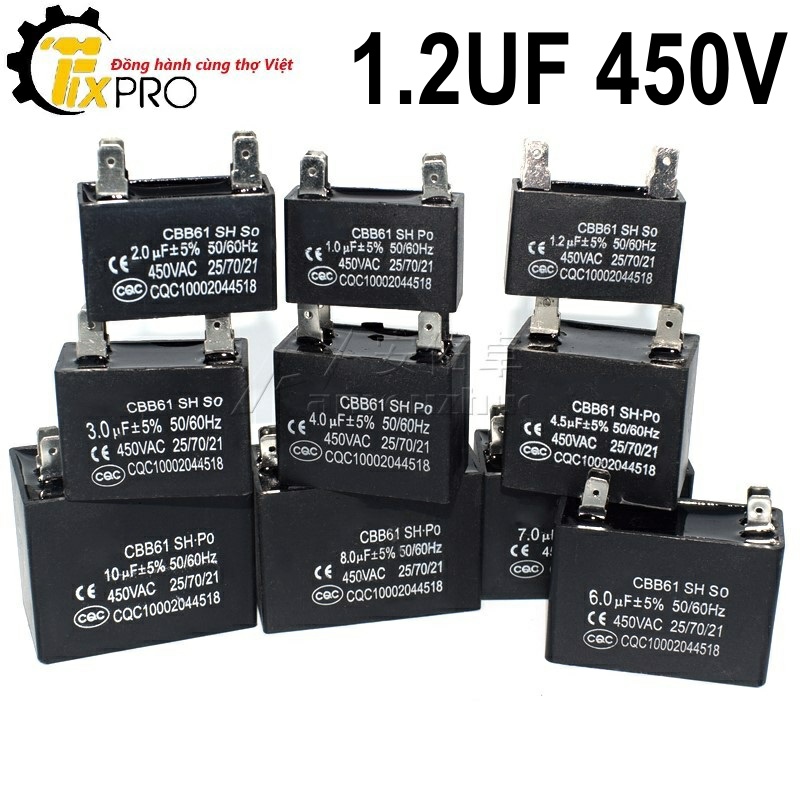 Tụ dàn nóng điều hòa 1.2UF 450V chất lượng tốt