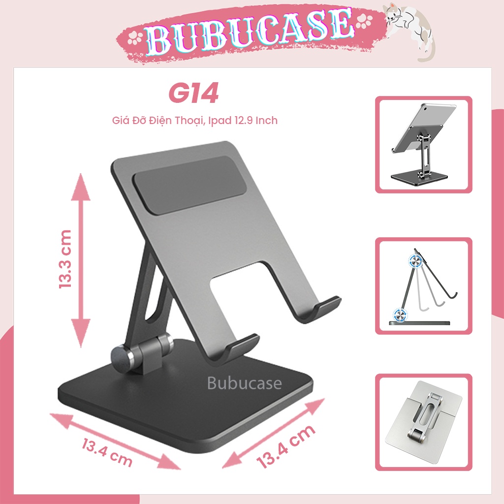 Giá Đỡ Tablet / Ipad Loại Hợp Kim Cao Cấp, Phù Hợp Màn Hình 12.9 Inch - Fullbox Thiết Kế Sang Trọng, Chắc Chắn