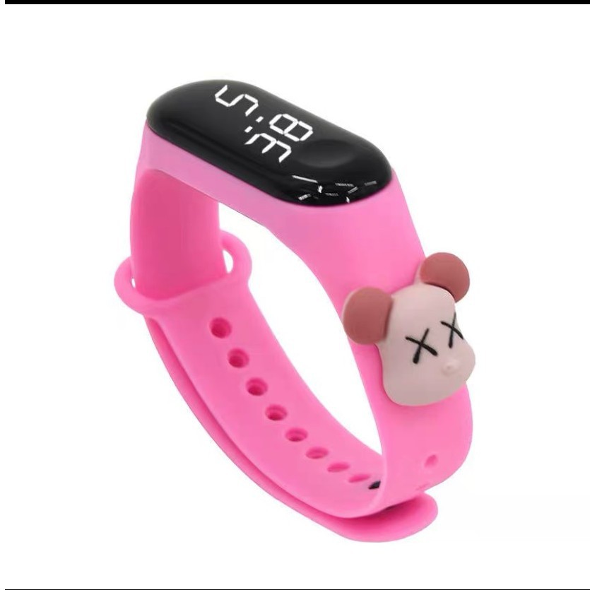 Đồng Hồ ZGO DISNEY nhiều màu thay được dây cao su miband 3 4 mẫu nam nữ unisex cho trẻ em thể thao