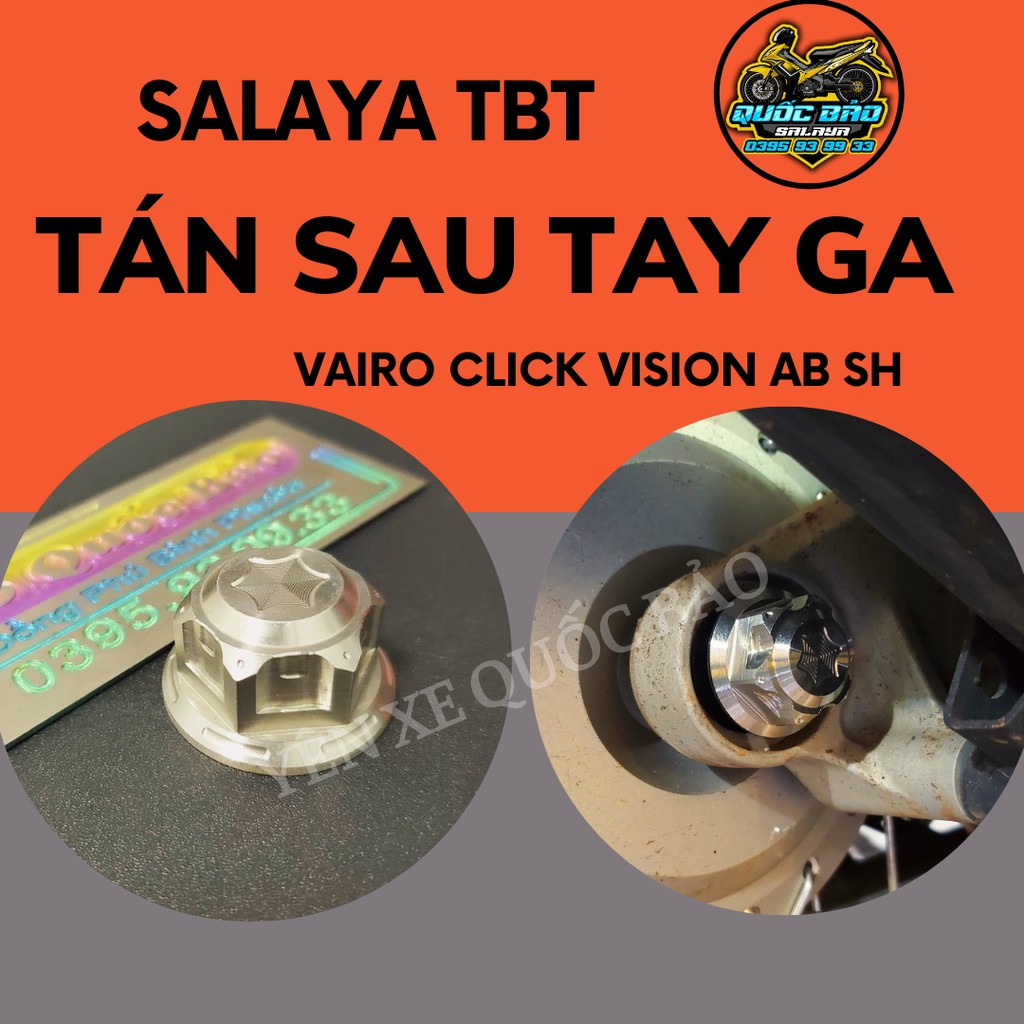 Tán sau TBT inox 304 cho vairo vision ab click và các dòng xe tay ga trên thị trường