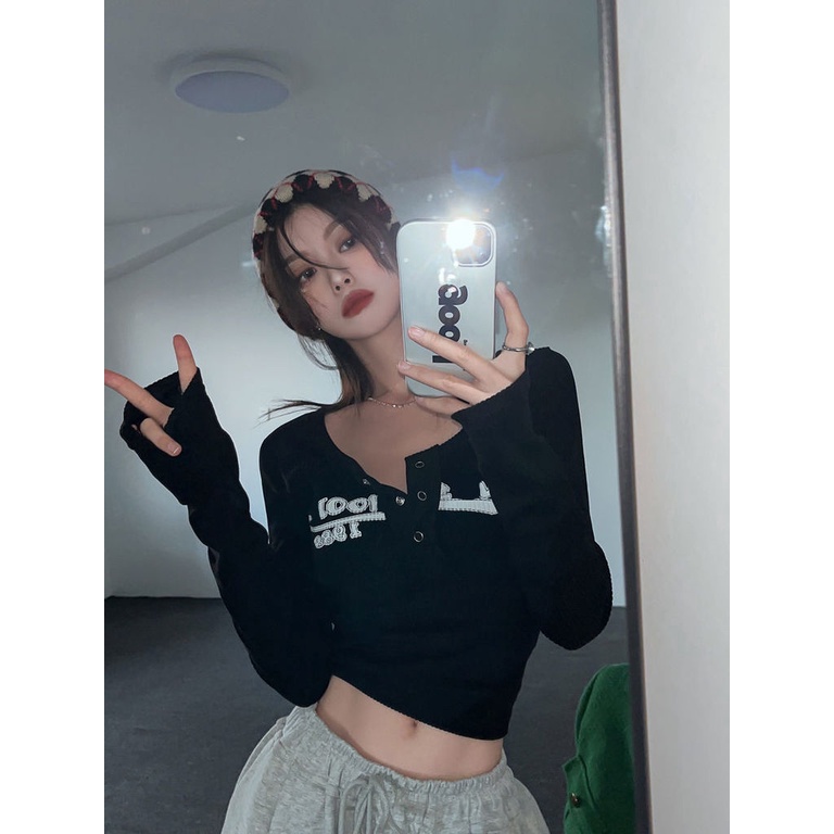 Áo Thun DàI Tay In HọA TiếT GợI CảM Cho Nữ