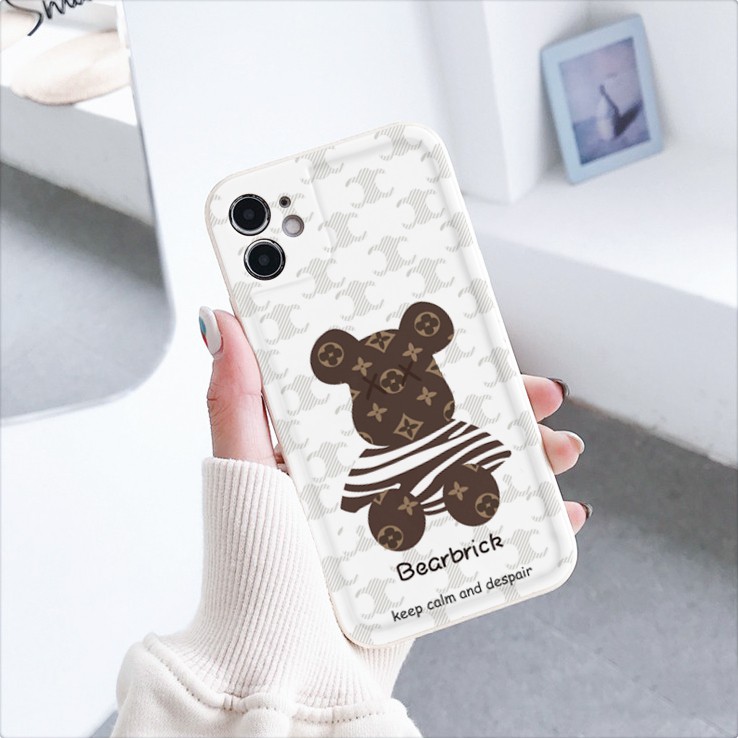 Ốp lưng iphone viền nổi bóng bearbrick c.lin.e 6plus/6s/6splus/7/7plus/8/8plus/x/xr/xs/11/12/pro/max/promax -Awifi Y2-6