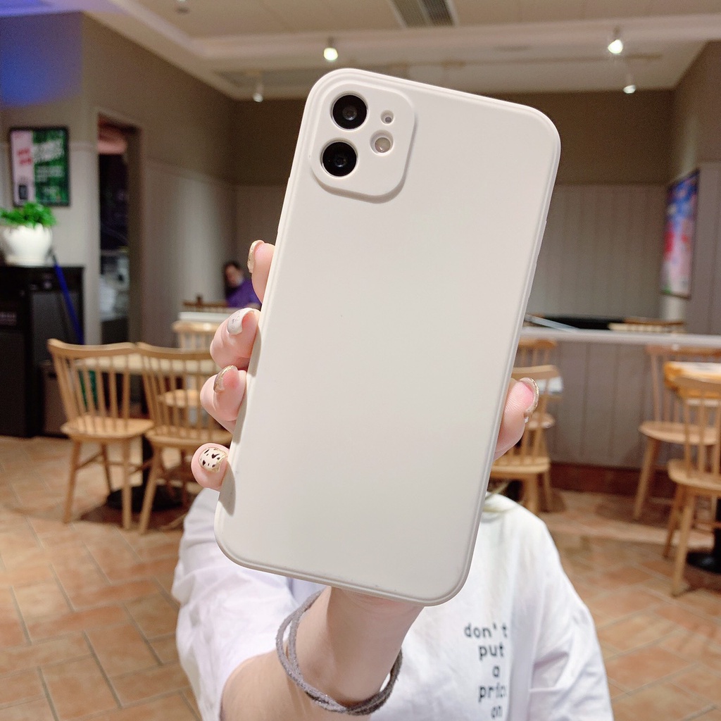 Ốp lưng cao su dẻo trắng sữa cạnh vuông ip 12 6plus/6splus/7/7plus/8/8plus/x/xr/xs/11/12/13/14/pro/max/plus/promax