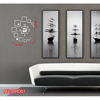 Đồng hồ dán tường cách điệu siêu đẹp