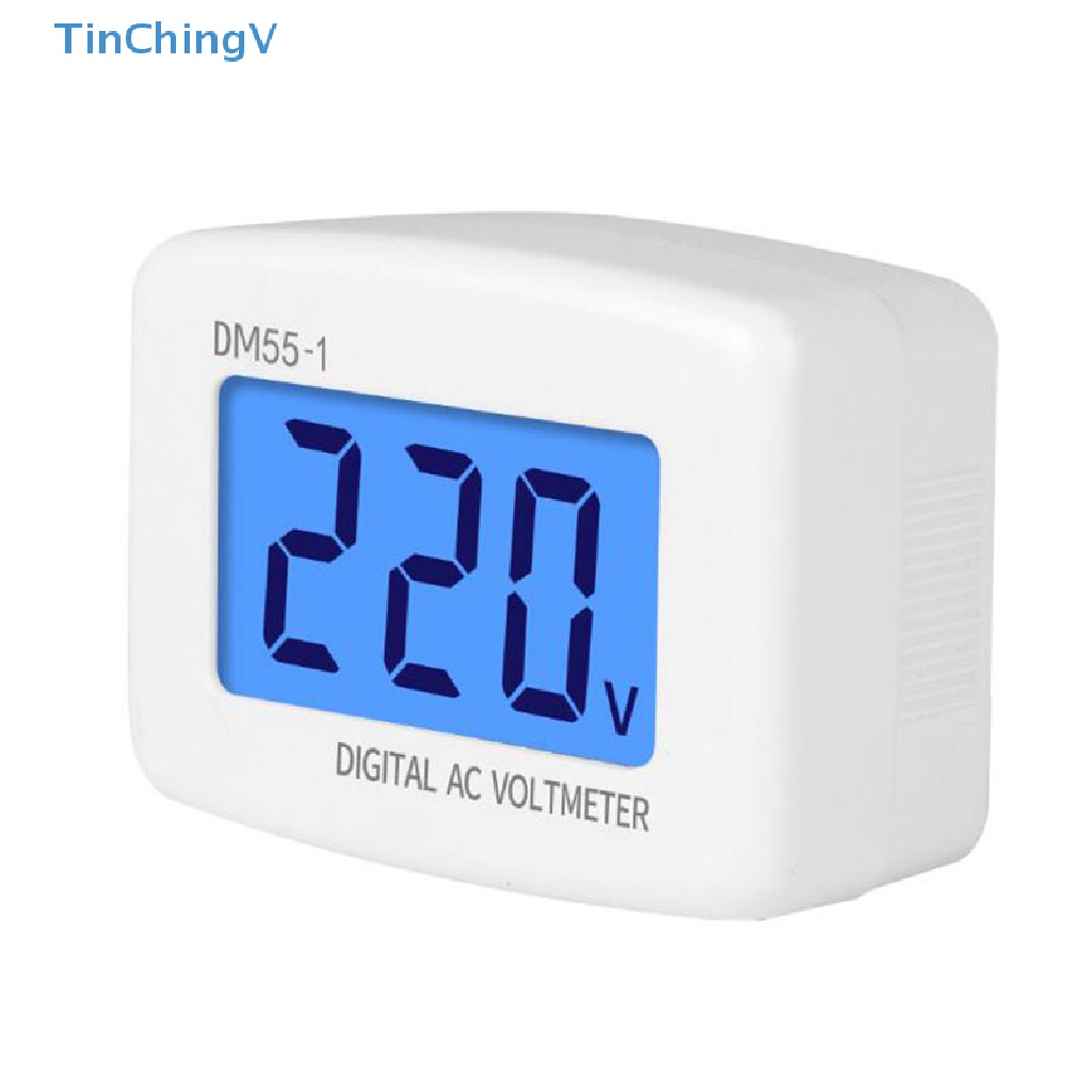Vôn Kế Kỹ Thuật Số AC 80-300V Phích Cắm US DM55-1 Có Màn Hình LCD