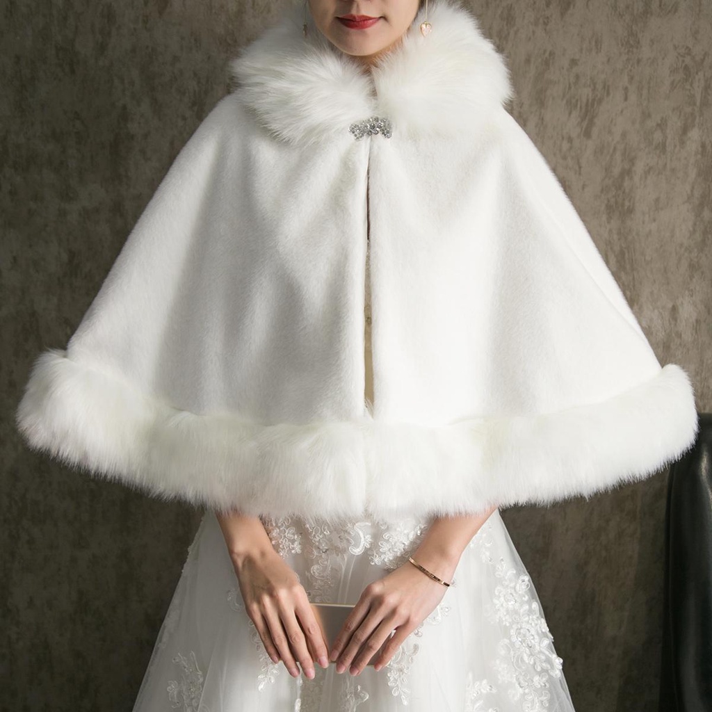 Áo choàng len dày dặn giữ ấm mùa đông phong cách mới 2020 cho cô dâu
 | BigBuy360 - bigbuy360.vn