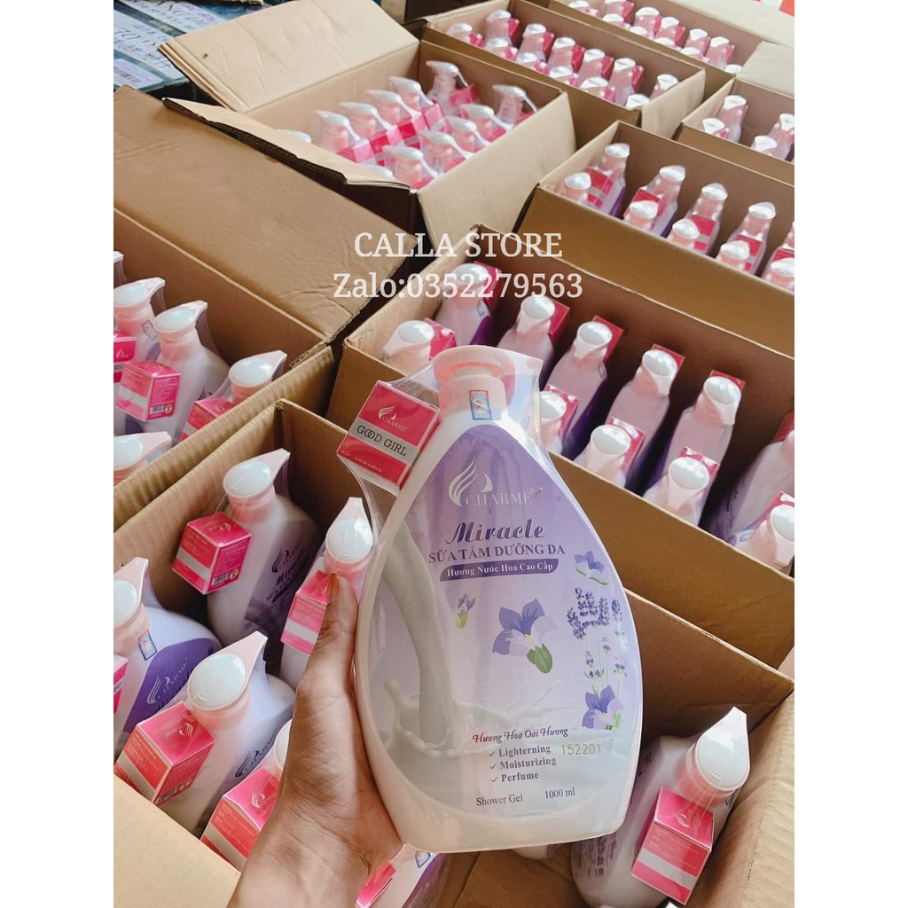 [ẢNH CHỤP THẬT] Sữa tắm dưỡng trắng da hương nước hoa MIRACLE 1000ml/Tặng kèm nước hoa mini | BigBuy360 - bigbuy360.vn