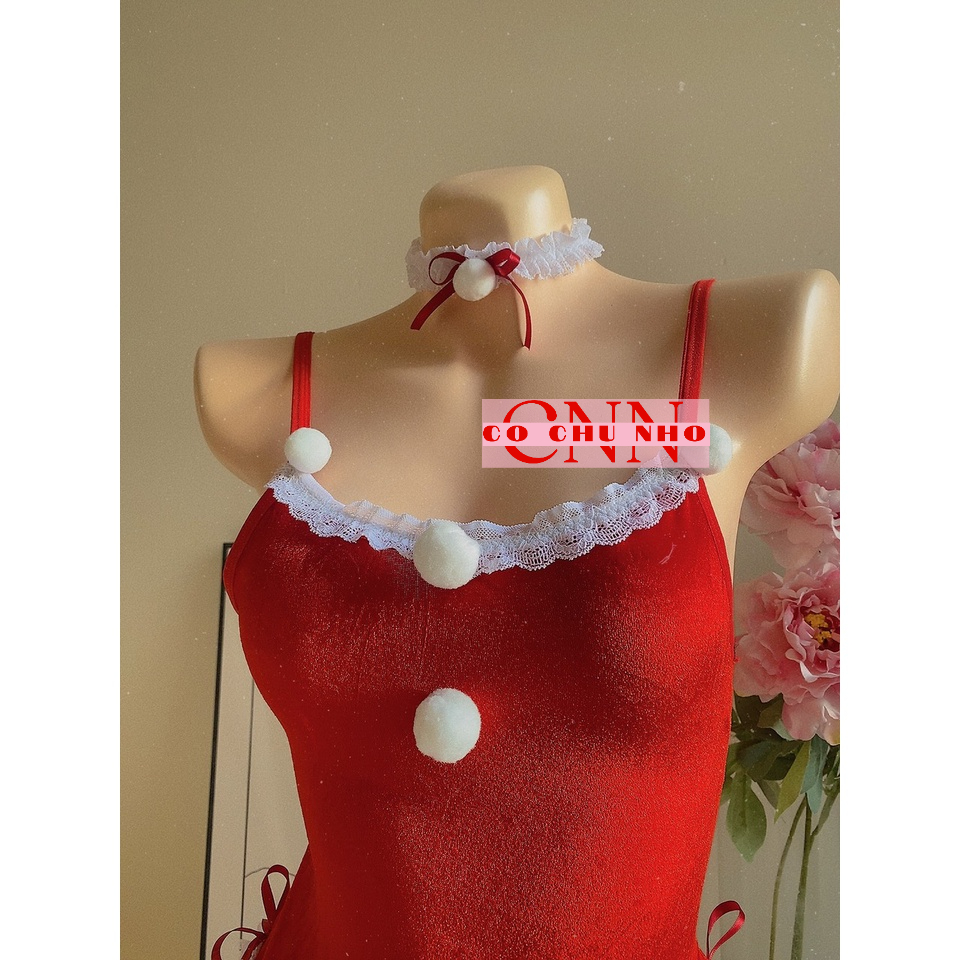 LL893 - Bodysuit noel nhung mềm co giãn -  Bodysuit sexy Cut Out | Cosplay Sexy - cochunhoquan11