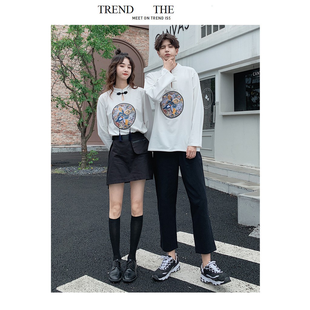 Áo Sweater Kiểu Trung Hoa Thời Trang Mùa Thu 2019 Cho Các Cặp Đôi