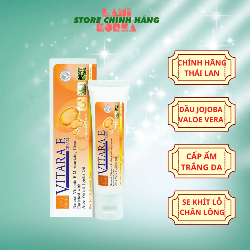 Kem dưỡng ẩm da mặt VITARA E - Cream vitamin E trắng da se khít lỗ chân lông chính hãng thái lan