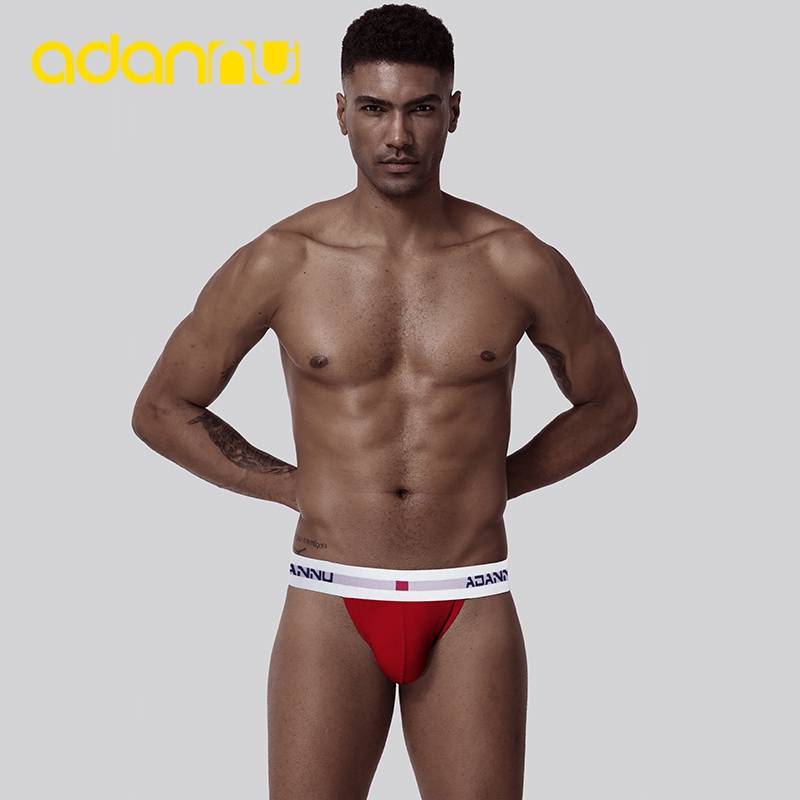 [5pcs] Cotton Men's GAY Sport Comfortable comfortable butt Men's Thong Underwear AD46