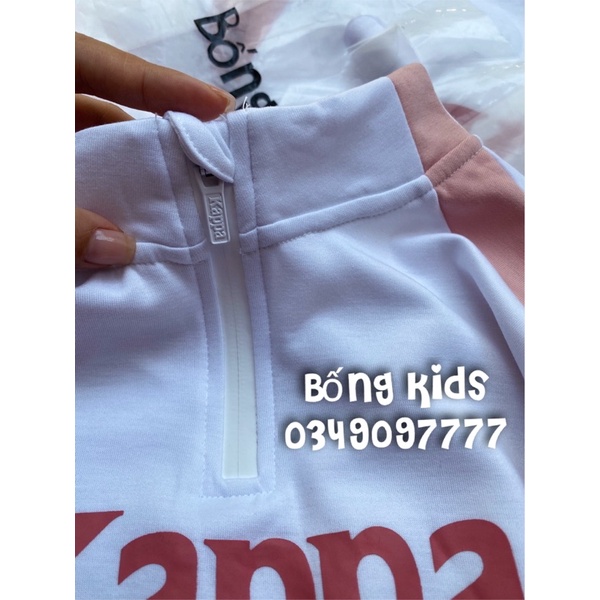 Bộ Nỉ Ép Thể Thao Bé Gái K@ppa Hồng/Trắng ZR