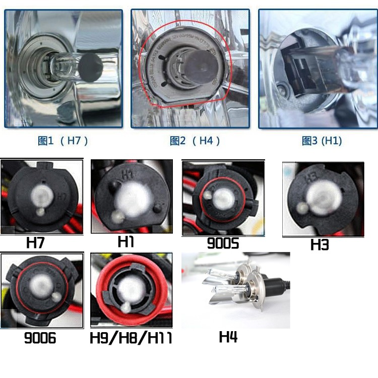 Set 2 bóng đèn pha Xenon 35w 55w 3000k 4300k 6000k 8000k 10000k 12000k H1 H3 H7 H11 HB3 HB4 H27 D2 9080H 88888884 D88888884 HID dành cho xe hơi