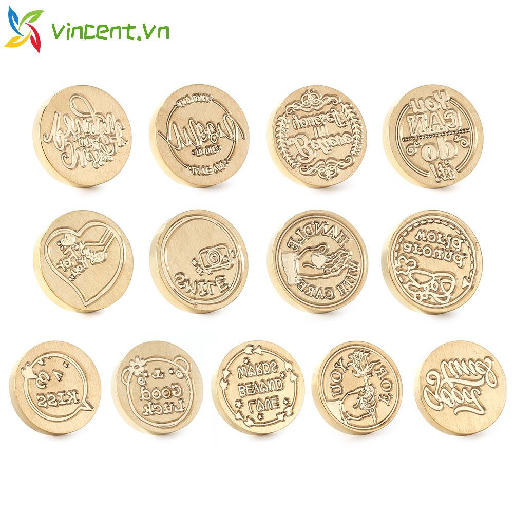 Đầu con dấu đóng sáp trang trí phong cách vintage V01