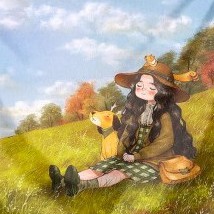 Tranh vải treo tường phòng ngủ hình Anime cô gái dễ thương