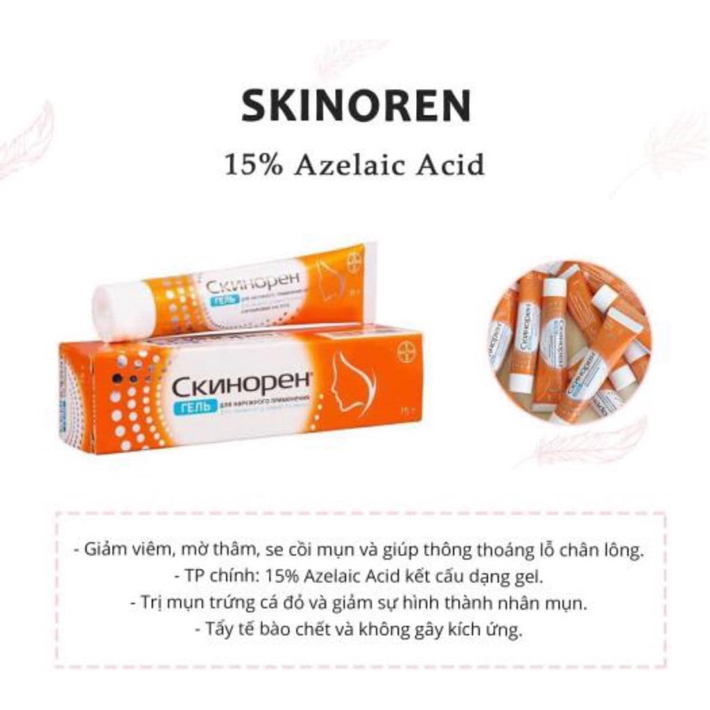 Gel Skinoren Chứa Azelaic Acid - 15g Bản Nga
