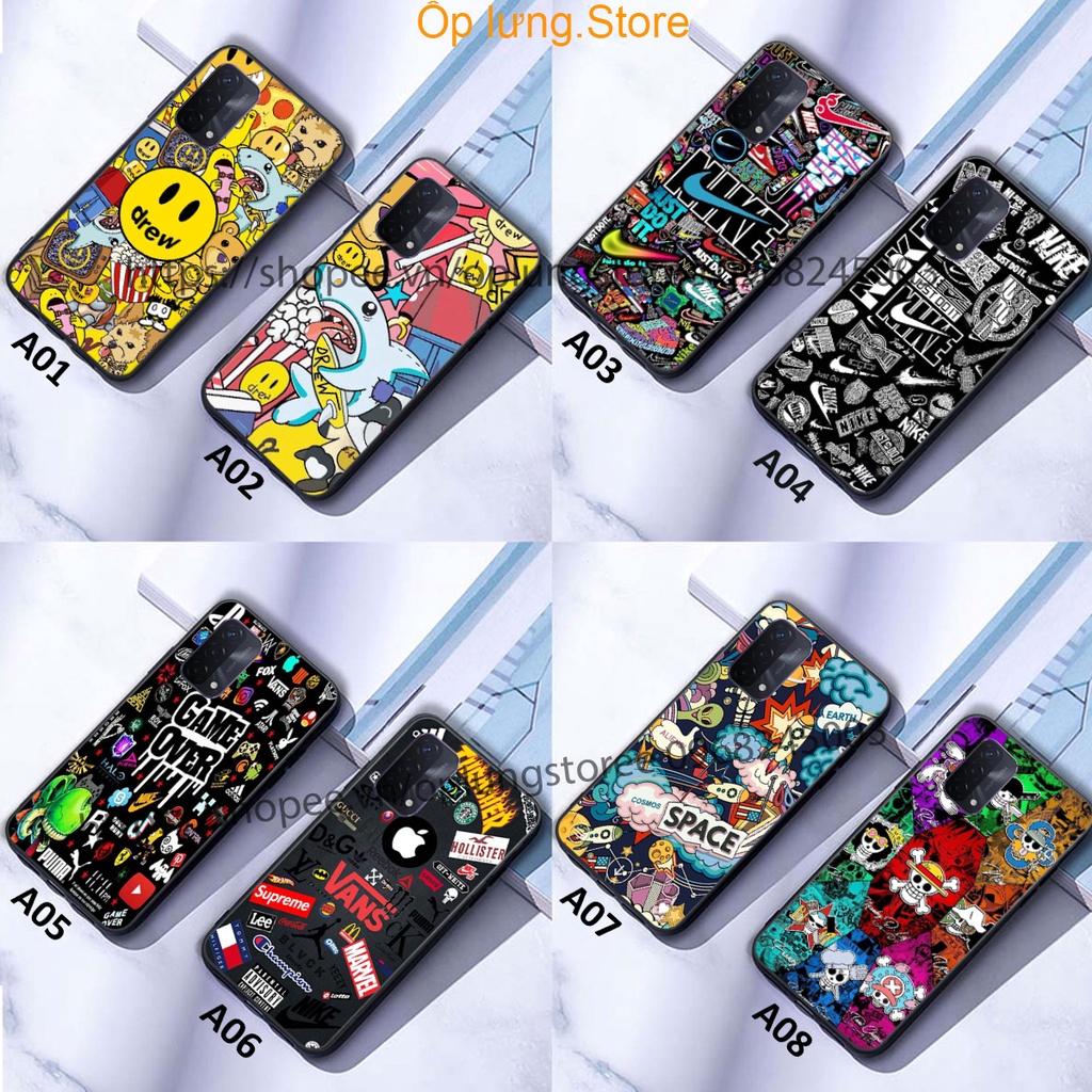 Ốp lưng oppo A55 4G / A55 5G / A74 5G in hình thương hiệu thời trang đa sắc cá tính.