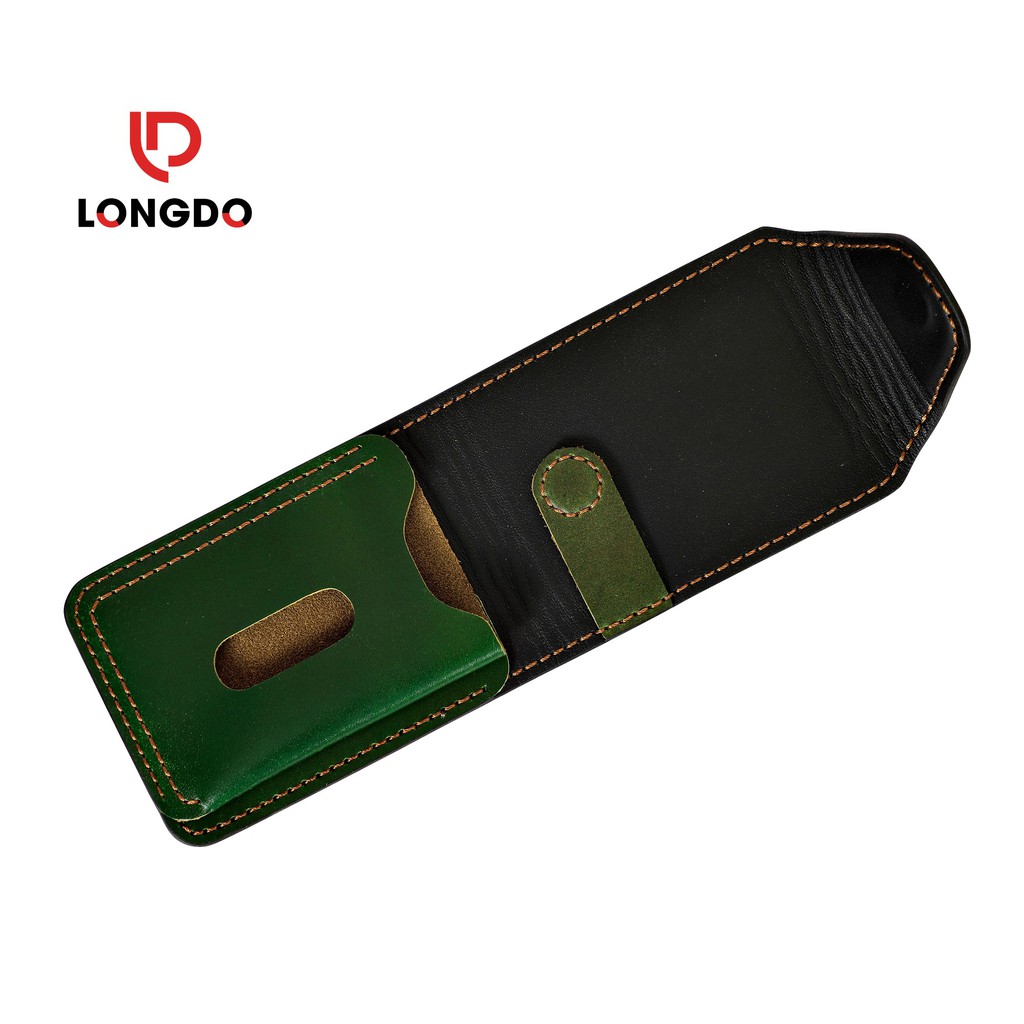 Ví sen 5 màu xanh lá - Ví nam - Cam kết 100% da bò thật nhập khẩu - Bảo hành 5 năm - Thương hiệu uy tín Longdo Leather